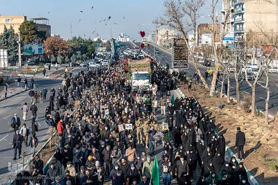 تشییع پیکر مطهر ۴ شهید گمنام دفاع مقدس در کرج‎‎