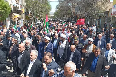 راهپیمایی حمایت از وعده صادق در اهر