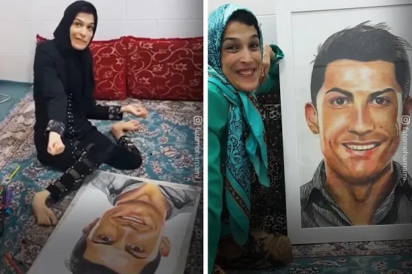Fatemeh Hammami – pelukis kelainan upaya impi bertemu Cristiano Ronaldo