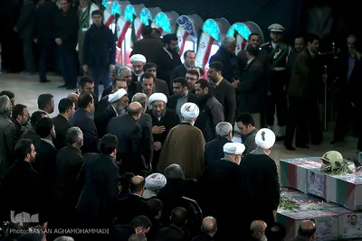 مراسم تشییع ۱۶آتش نشان شهید حادثه  پلاسکو