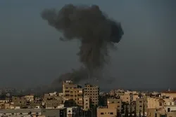 غزہ بم باری سے فلسطینی بچے خوف زدہ