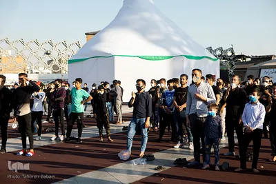 خیمه سوزان غروب عاشورا در میدان امام حسین(ع)