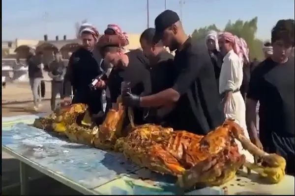 میزبانی اهالی المثنی در عراق از زائران اربعین + فیلم