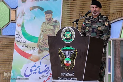 مراسم وداع با پیکر مطهر سروان شهید«رضا کریمی» در تیپ ۵۵ هوابرد شیراز