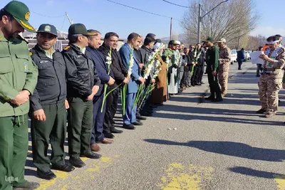 مراسم وداع پیکر شهید گمنام در چالدران
