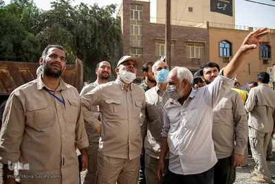حضور احمد وحیدی، وزیر کشور در صحنه حادثه