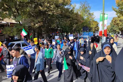 راهپیمایی حماسی مردم دارالمومنین و دارالمجاهدین همدان در یوم‌الله ۱۳ آبان‎