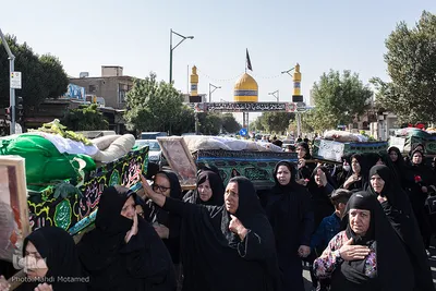 تشییع نمادین شهدای کربلا توسط قوم بنی اسد در قزوین⁩