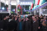 وداع اهالی مسجد الزهراء(س) شیراز با طلبه شهید امنیت