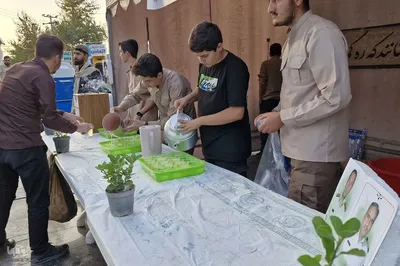 ایستگاه صلواتی به مناسبت ولادت امام حسن عسکری(ع) در ملایر‎