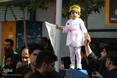 دسته بزرگ عزاداری حسینیه اعظم زنجان در روز تاسوعا
