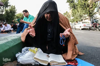 مراسم دعای عرفه در خیابان سعدی تهران