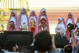 استقبال مردمی از خانواده های شهدا و بازماندگان غزه