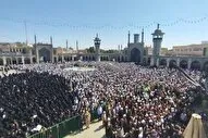 د آیت الله سلیماني جنازه د حضرت بی بی معصومه(س)په حرم کې خاورو ته وسپارل شوه