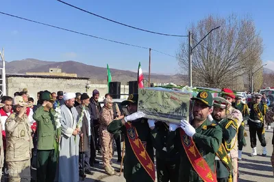 مراسم وداع پیکر شهید گمنام در چالدران