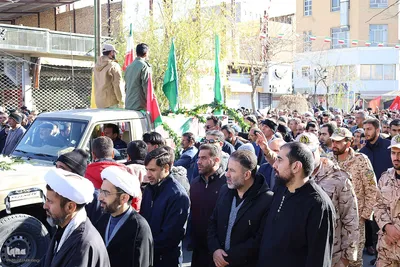 آیین تشییع ۵ شهید گمنام در شهرکرد