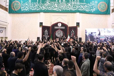 مراسم سوگواری شب شهادت رهبر معظم انقلاب در حرم شاهچراغ(ع)