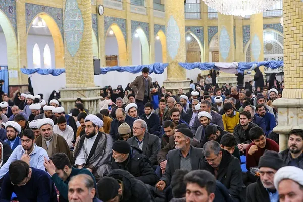 مراسم عمامه گذاری طلاب حوزه علمیه حضرت ولی‌عصر(عج) بناب