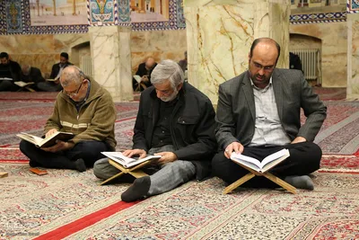 مراسم جزءخوانی قرآن در حسینیه کربلایی‌های یزد‎