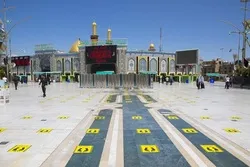 Mise en place d'un système de distanciation sociale aux mausolées de Karbala