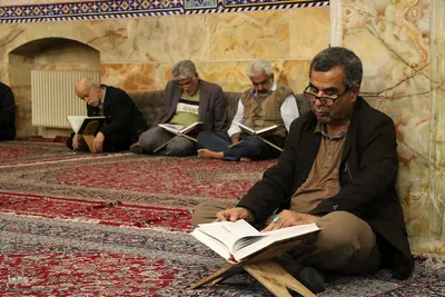 مراسم جزءخوانی قرآن در حسینیه کربلایی‌های یزد‎