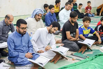جزءخوانی قرآن در مسجد امام موسی کاظم(ع) کارون