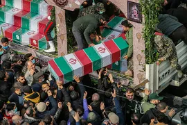 تشییع آلاله‌های گمنام در معراج الشهدای تهران