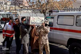 استقبال از پنج شهید گمنام دوران دفاع مقدس
