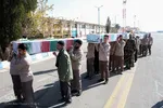 مراسم استقبال از پانزده شهید گمنام در یزد‎‎