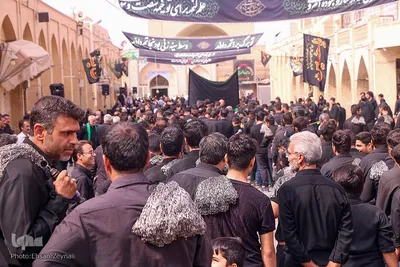 آیین عزاداری ۱۳ محرم در مسجد ملااسماعیل یزد‎