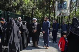  تشییع پیکر مرحوم عماد افروغ در مسجد دانشگاه تهران
