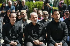  آیین تشییع پیکر زنده‌یاد بهروز رضوی، گوینده، مجری و بازیگر پیشکسوت صدا و سیما در مسجد بلال 