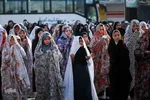 اقامه نماز عید فطر در محله منبع آب اهواز 