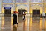 بارش اولین باران پاییزی در آستان حضرت شاهچراغ(ع)