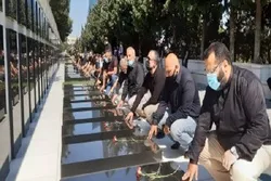 Aşura günü Şəhidlər Xiyabanı COVİD-19 protokollarına uyğun ziyarət edildi - FOTO