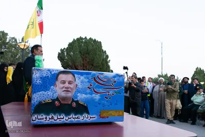 استقبال از پیکر مطهر سردار شهید نیلفروشان در فرودگاه اصفهان