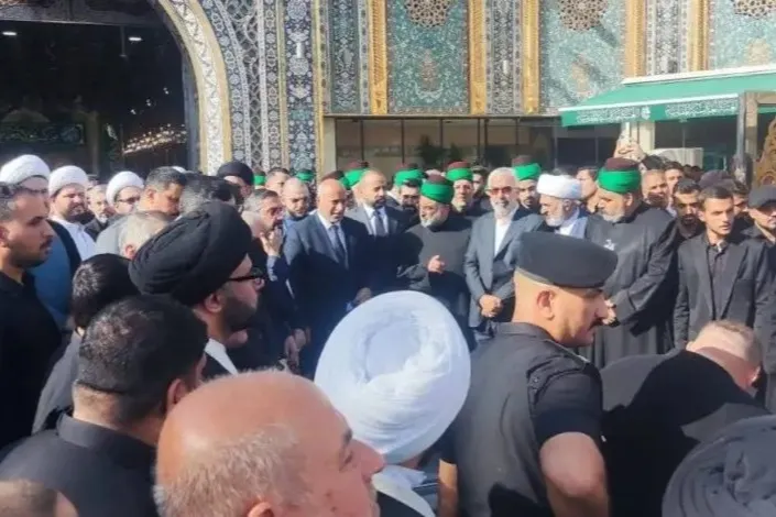 پیکر آیت‌الله العظمی فیاض در کربلا تشییع شد