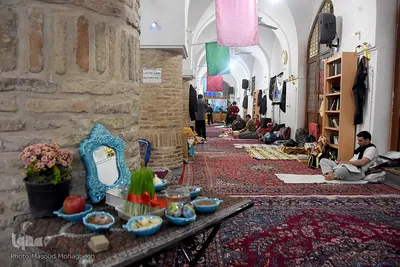 آیین معنوی اعتکاف در مسجد جامع سمنان