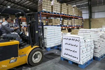 ارسال محموله دارویی آستان قدس رضوی به لبنان