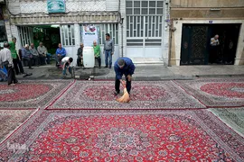سفره افطاری هیئت حضرت ابوالفضل(ع) بلوار ابوذر تهران