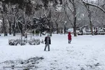 اولین بارش برف در همدان‎