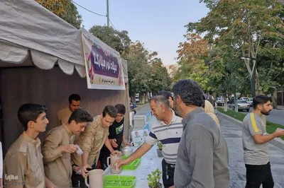 ایستگاه صلواتی به مناسبت ولادت امام حسن عسکری(ع) در ملایر‎