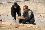 آیین «گل‌مالی» صبح عاشورا در فولادشهر اصفهان