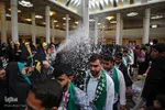 استقبال از حافظان قرآن و ادای احترام به شهدای حرم شاهچراغ(ع)‎‎