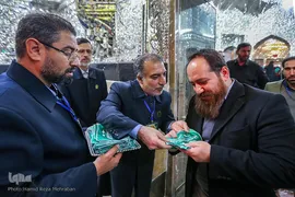 غبار‌روبی مضجع مطهر حضرت عبدالعظیم حسنی(ع)