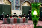 مراسم وداع با پیکر شهید محسن فخری‌زاده در حرم مطهر رضوی
