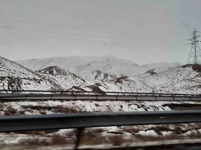 بارش برف در محورهای مواصلاتی شهرستان اهر