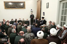 دیدار جمعی از فرماندهان ارشد نیروهای مسلح با رهبر معظم انقلاب