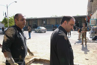 آیین «گل‌مالی» صبح عاشورا در فولادشهر اصفهان