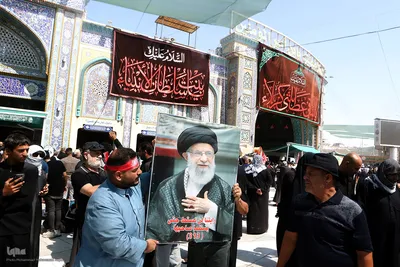تشییع پیکر مطهر رهبر شهید در کربلا